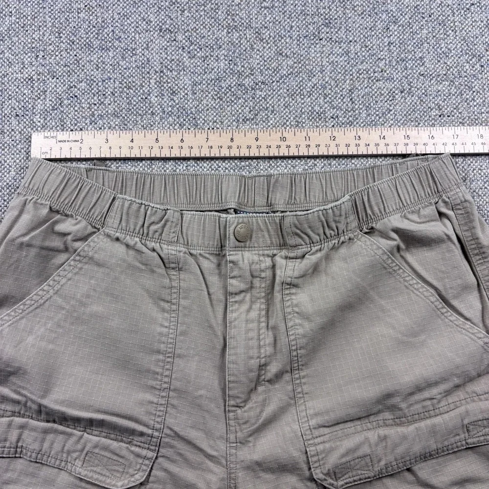 The North Face Mens Convertible Hiking Pants Beige Tan Cargo Zip Off Shorts Sz L